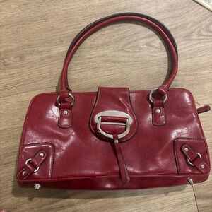 Y2K Red Faux Leather Handbag